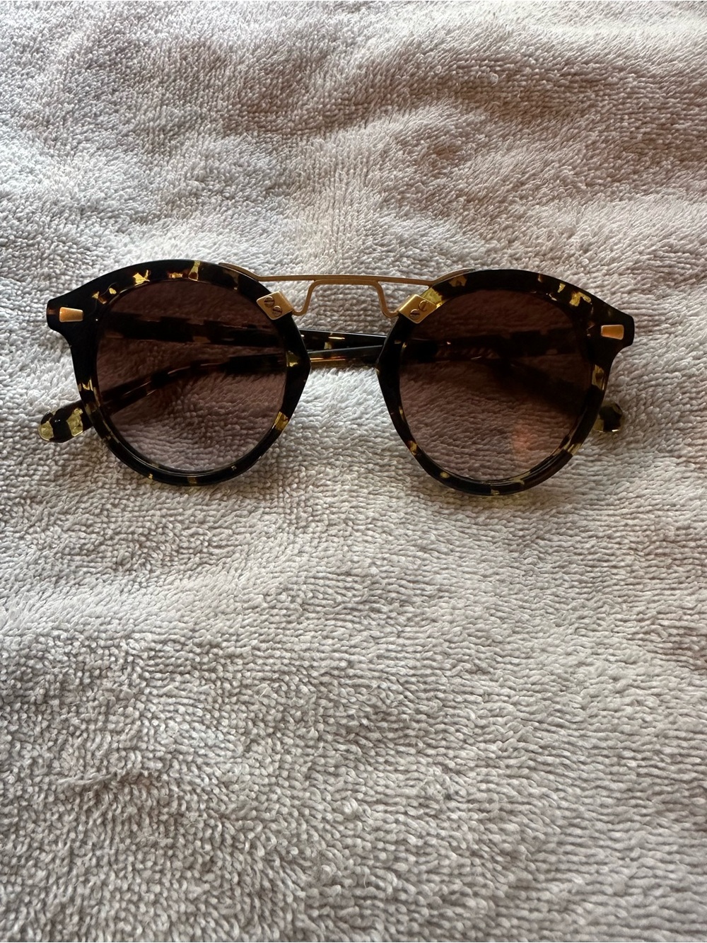 KREWE Luxury Sunglasses St Louis Zulu 24k Tortoiseshell QUIET WEALTH OLD MONEY
